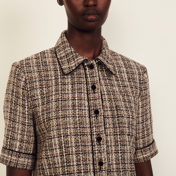 Sandro Tweed Crop Top - Picture 2 of 10